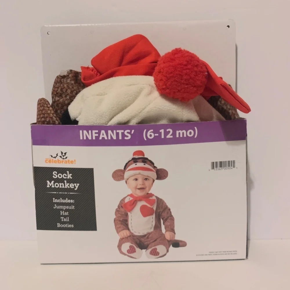 NWT. WAY TO CELEBRATE Sock Monkey Costume